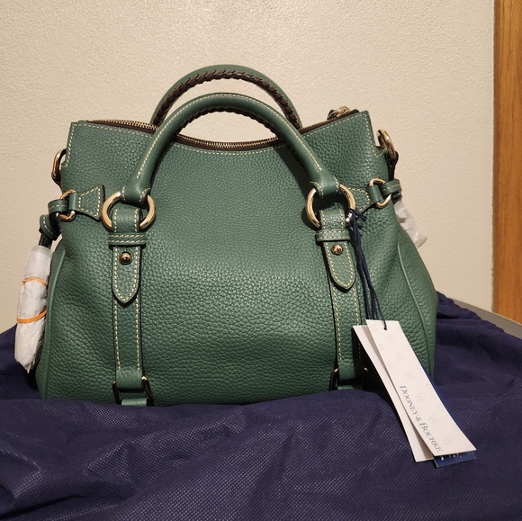 Dooney & Bourke Handbags - NWT NBU Dooney And Bourke Small Pebble Grain Emerald Satchel